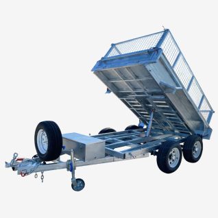 Double-axle Tipping Cage Trailer